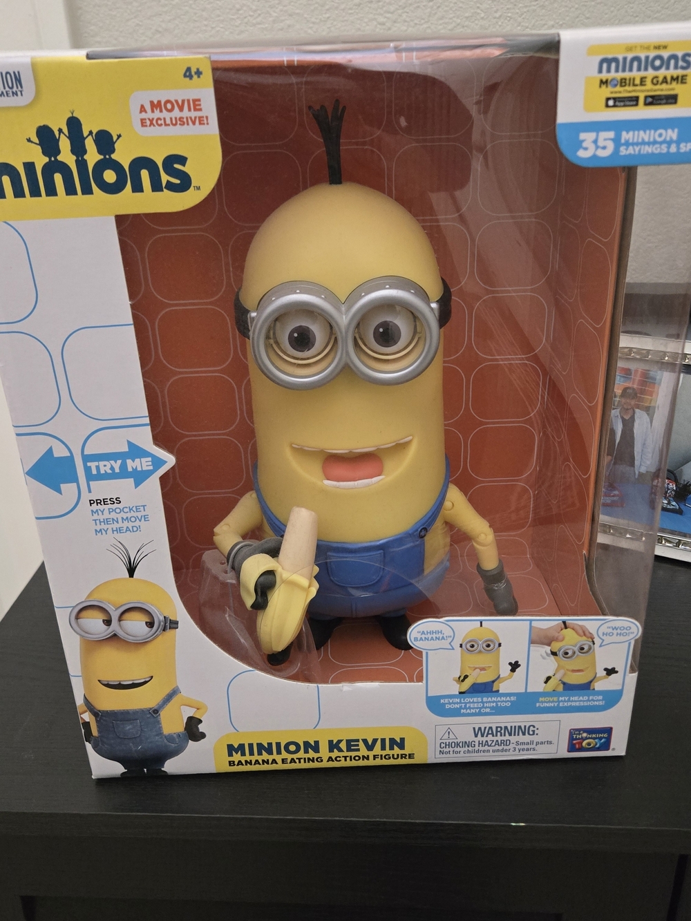 Kevin Banana Eating Action Figure - Yellow